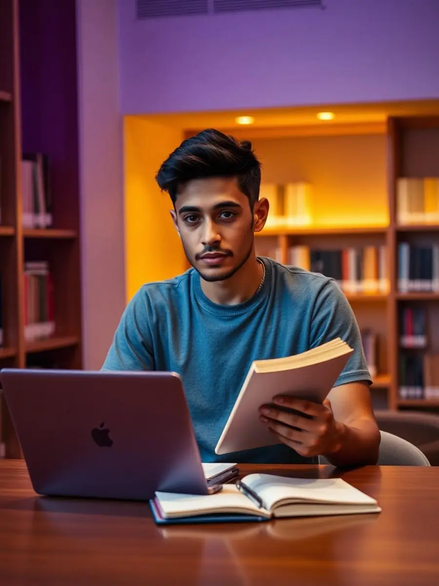 Estudiante investigando información con herramientas de Inteligencia Artificial